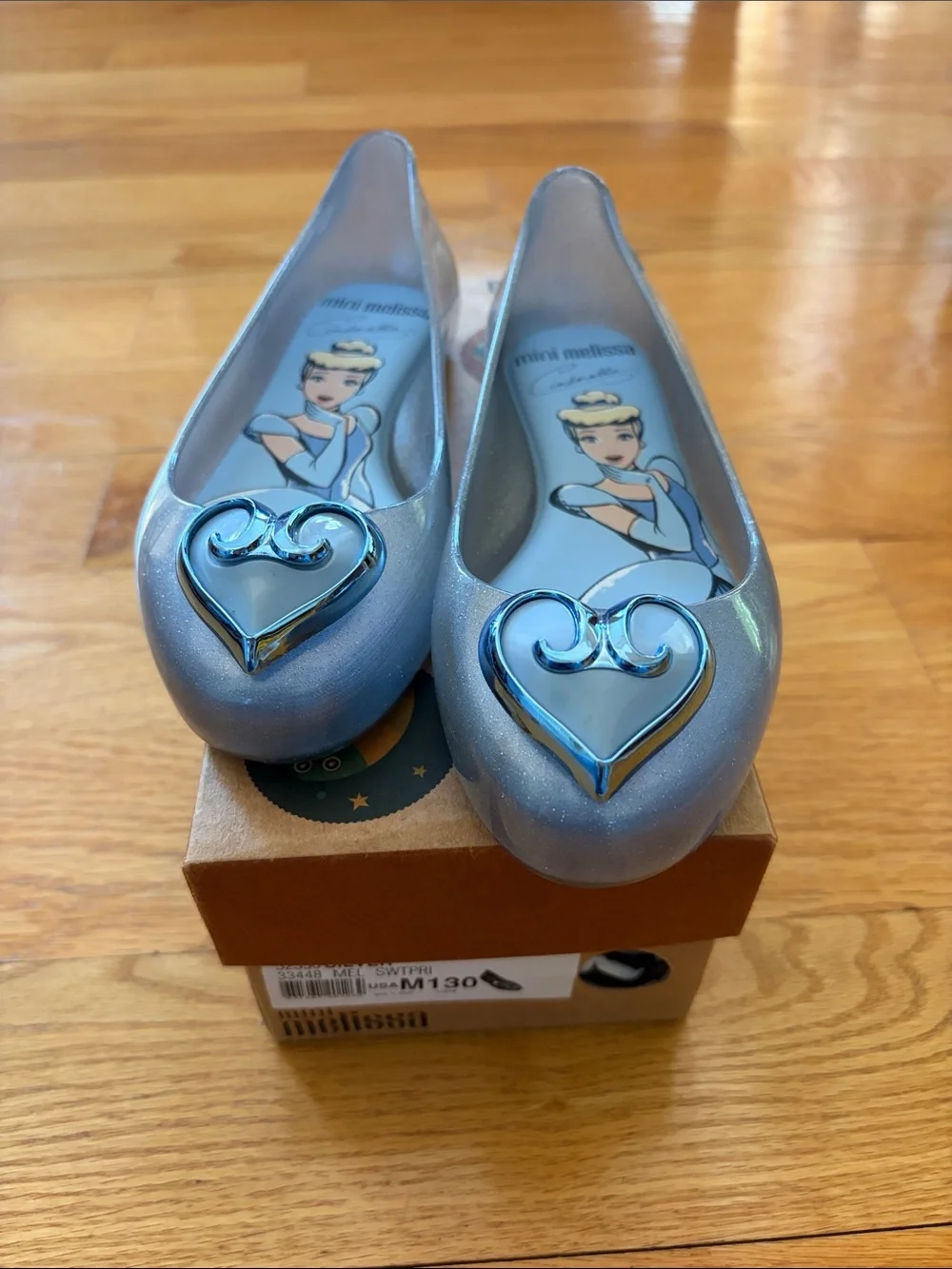 Mini Melissa - Disney Cinderella Light Blue Ballet Flats
